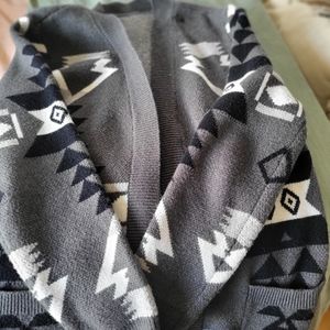 Cardigan aztech print warm and heavy